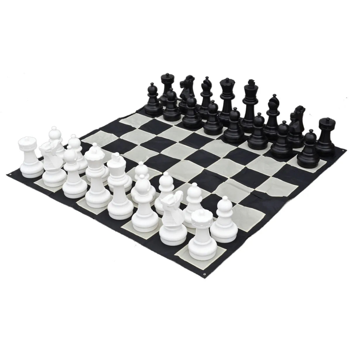 16-Inch Giant Lawn Chess Set with 8x8 Foot Quick-Fold Board